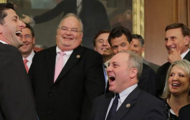 Laughing Hateful Pigs (Photo by Chip Somodevilla)